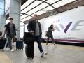 Un tren de alta velocidad en la estación de A Coruña