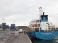 Un buque, atracado en el Puerto Exterior de Langosteira