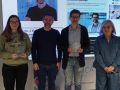 María Gelpi (primera por la izquierda) y Roberto Brea (segundo por la derecha), junto al director del CICA, Carlos Platas
