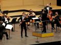El fagotista coruñés Esteban García Vidal durante un concierto con la Sinfónica de Galicia