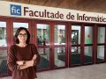 La profesora Virginia Mato, en la facultad de Informática de la UDC