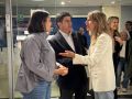 La ministra Yolanda Díaz, durante su visita a A Coruña