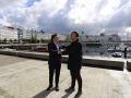 El presidente del Puerto, Martín F. Prado, y el guía Suso Martínez