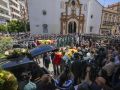 Salida de los féretros de los dos guardias civiles del funeral celebrado este sábado
