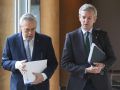El conselleiro de Sanidade y el presidente de la Xunta, a la salida del Consello