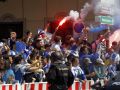 Llegada del Deportivo al encuentro con el Andorra
