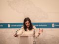 La alcaldesa de A Coruña, Inés Rey, en una rueda de prensa