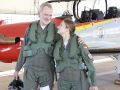 El rey y la princesa de Asturias vuelan juntos en dos PC-21 en la Academia de San Javier El rey Felipe VI y la princesa Leonor en la pista de San Javier