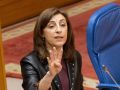 La conselleira de Medio Ambiente, Ángeles Vázquez, durante una intervención en el Parlamento gallego