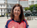La alcaldesa de Betanzos, con la camiseta de España