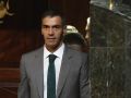 El presidente Sánchez, a su salida del hemiciclo del Congreso este pasado jueves