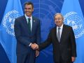 Sánchez asegura que el control de Marruecos falló en Ceuta y por eso pide respuestas NUEVA YORK, 22/09/2026.- El presidente del Gobierno, Pedro Sánchez y el Secretario General de la ONU, Antonio Guterres, antes de su reunión en el marco de la apertura del 81º periodo de sesiones de la Asamblea General de las Naciones Unidas, este lunes en Nueva York. EFE / Borja Puig de la Bellacasa / Moncloa. ***SOLO USO EDITORIAL / SOLO USO DISPONIBLE PARA ILUSTRAR LA NOTICIA QUE ACOMPAÑA/ (CRÉDITO OBLIGATORIO)***
