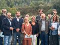 El PP visita Orro para abordar la preocupación de los vecinos por la futura terminal de mercancías Integrantes del PP, de visita en Orro