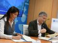 María Martínez Allegue y Ricardo Cao, este miércoles, en San Caetano