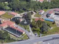 Vista aérea de la estación de tratamiento de agua potable de A Telva