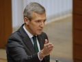 O presidente da Xunta, Alfonso Rueda, este mércores, durante a súa intervención no Parlamento de Galicia