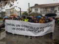 La manifestación pacífica recorrió el Campo da Feira