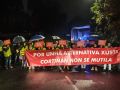 Los manifestantes marcharon por la DP-0105