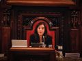 La alcaldesa, Inés Rey, en el pleno