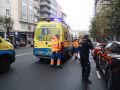 Servicios de emergencia en el lugar del suceso registrado este pasado sábado en paseo de Ronda, en A Coruña