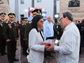 Fotografía difundida por el Palacio de Miraflores de la presidenta encargada de Venezuela, Delcy Rodríguez (i), y el canciller de Cuba Bruno Rodríguez durante un homenaje a Héroes y Mártires caídos y heridos en defensa de la Patria