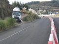Un camión accede al nuevo ramal