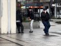 A Coruña vive entre la alerta roja en el mar y la amarilla por fuertes vientos y lluvias Viento plaza de Pontevedra 25 enero 2026