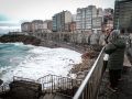 El mar se 'traga' las playas del Orzán y Matadero El mar engulle las playas del Orzán y Matadero