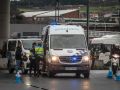Accidente de un motorista en la rotonda de Lonzas