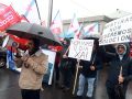 Trabajadores de Losán, durante una protesta