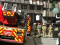 Incendio en la calle Pla y Cancela, con presencia de los Bomberos