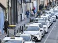 Nueva marcha de taxistas contra los VTC en A Coruña: "Aunque nos quieran enterrar, lucharemos por sobrevivir" Marcha de taxistas