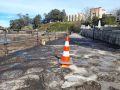 El Ayuntamiento instaló conos sobre los huecos del paseo para evitar posibles lesiones de los viandantes