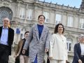 Ana Pontón y el grupo municipal del BNG, saliendo de María Pita