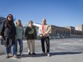Así cambiará la intermodal de A Coruña la vida de todo un barrio La directiva de la asociación vecinal de la avenida del Ferrocarril, con Alejandra Fernández a la cabeza (izquierda), posa para El Ideal Gallego