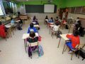 Escolares en un aula, en una imagen de 2020