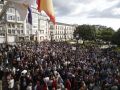 Protesta convocada por una plataforma contraria a la moción de censura en Lugo