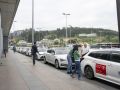 Fila de taxis en el aeropuerto de Alvedro