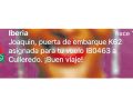 Captura de pantalla de un mensaje de Iberia sobre un vuelo al aeropuerto de Cullerdo
