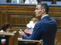 El presidente del Gobierno, Pedro Sánchez, durante su intervención en una sesión de control