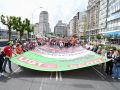 Las marchas recorrieron el centro de la ciudad para reclamar derechos laborales en el Día del Trabajo