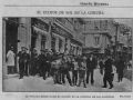Imagen de la revista 'Coruña Moderna' en la que se puede ver gente en los Cantones observando el eclipse de 1905
