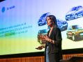 A directora da Cátedra Inditex-UDC, Verónica Bolón, nunha conferencia sobre IA verde