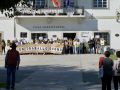 Manifestación de empleados en Cambre
