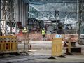 Un operario, en las obras de la intermodal de A Coruña