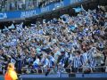 Hinchas del Deportivo, durante el encuentro con el Andorra