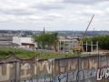 Vista de la antigua Fábrica de Armas, con el edificio en construcción del centro de formación de la Xunta al fondo
