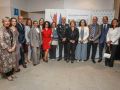 Foto de familia con los ganadores, ayer, en el teatro Rosalía