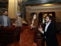 PP y BNG destacan las ganas de “cambio” en las próximas elecciones de A Coruña Avia Veira, candidata del BNG a la Alcaldía, charla con el popular Roberto Rodríguez durante un pleno