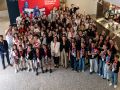 Foto de familia de los participantes en la final, ayer, en la Fundación Barrié